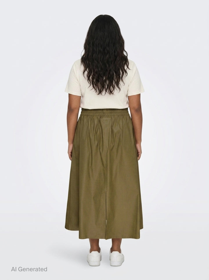Coated Trench Midi Skirt | MM6 | Club21 - back