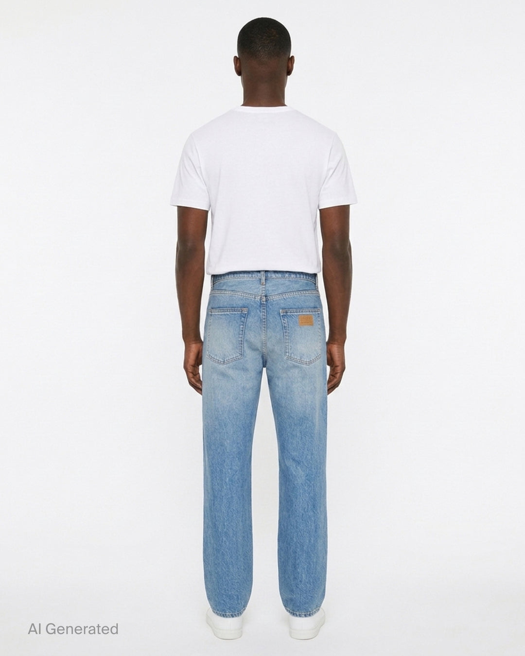 Light Wash Straight-Leg Jeans | MM6 Maison Margiela | Club21 - back