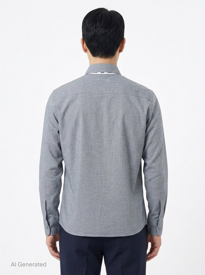 Long Sleeve Oxford Shirt | MM6 Maison Margiela | Club21 - back