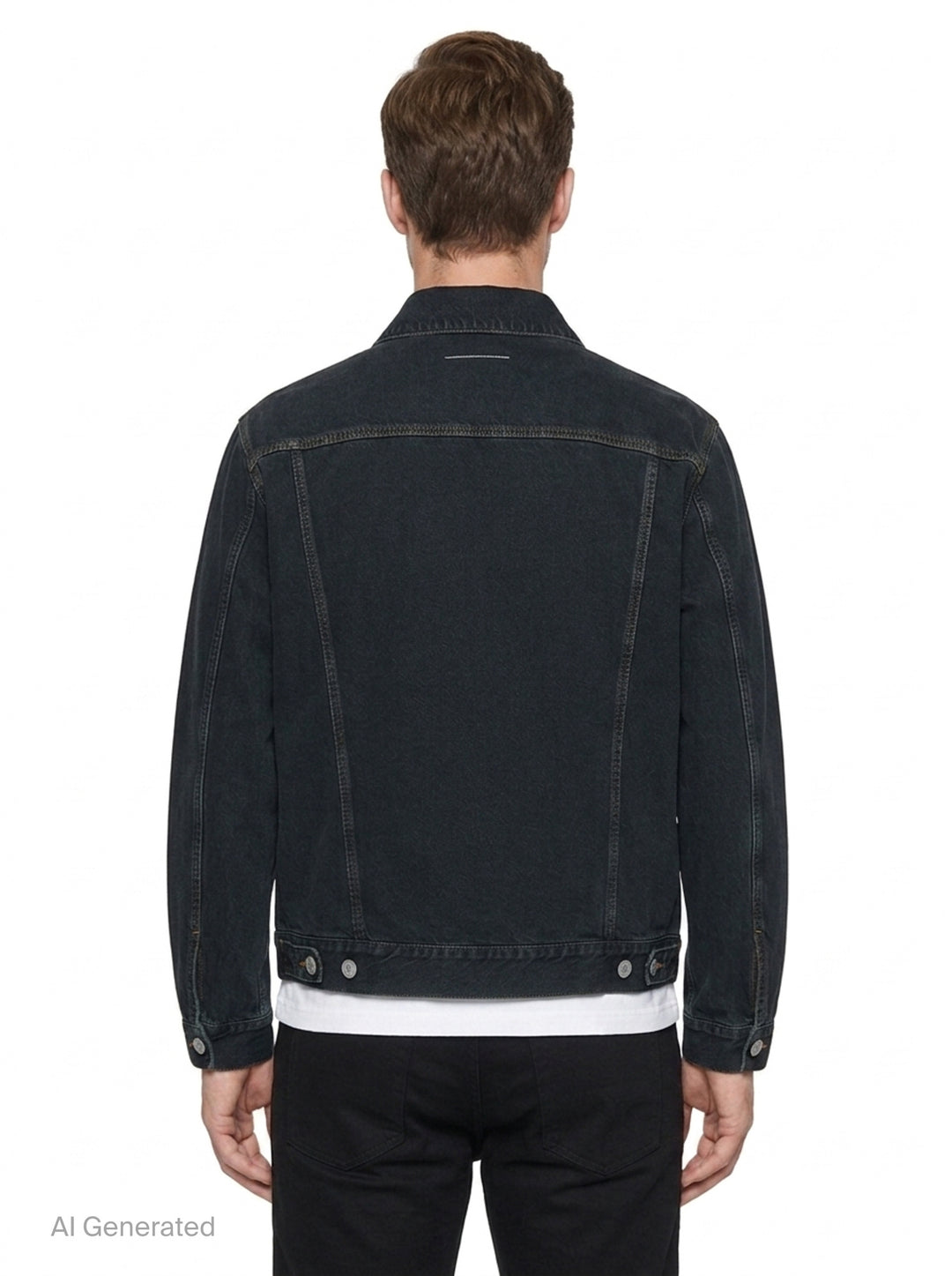 Sticker Print Denim Jacket | MM6 Maison Margiela | Club21 - back