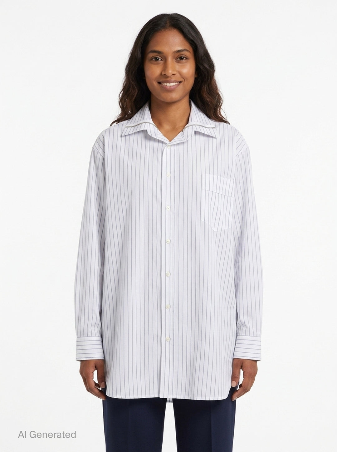 Striped Long Sleeve Shirt | MM6 Maison Margiela | Club21 - front