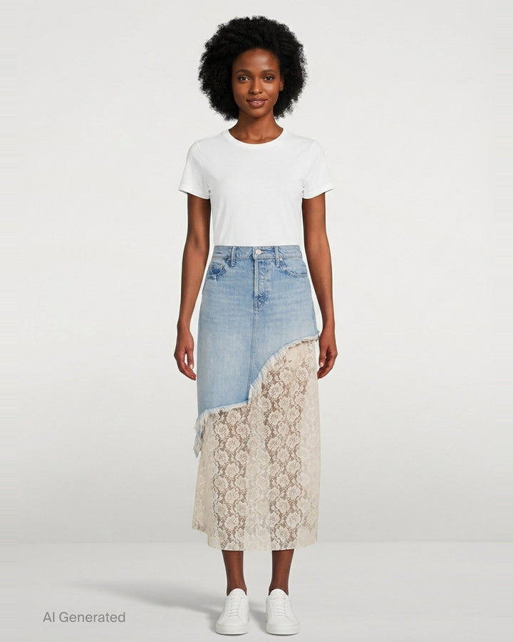 Peek-A-Boo Maxi Skirt | Mother | Club21 - front