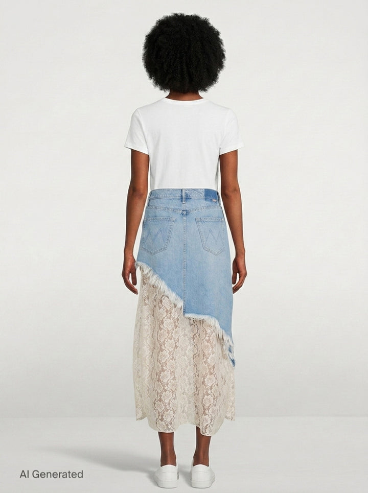Peek-A-Boo Maxi Skirt | Mother | Club21 - back