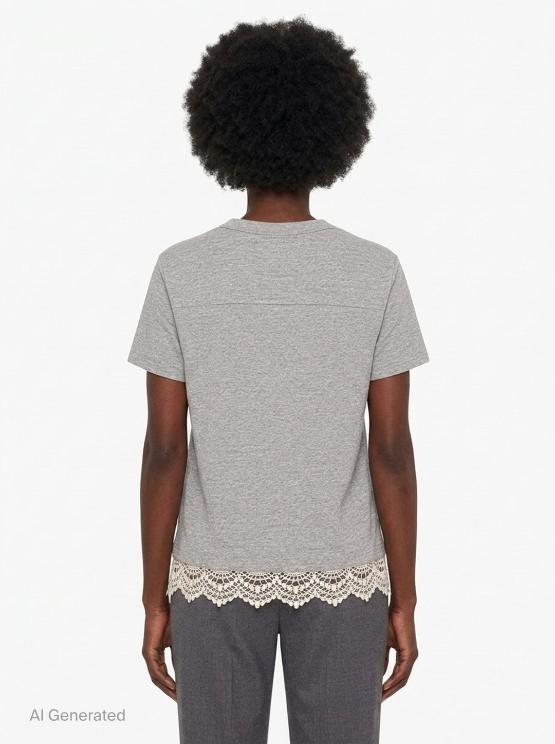 The Footballer Lace Trim Tee | Mother | Club21 - back