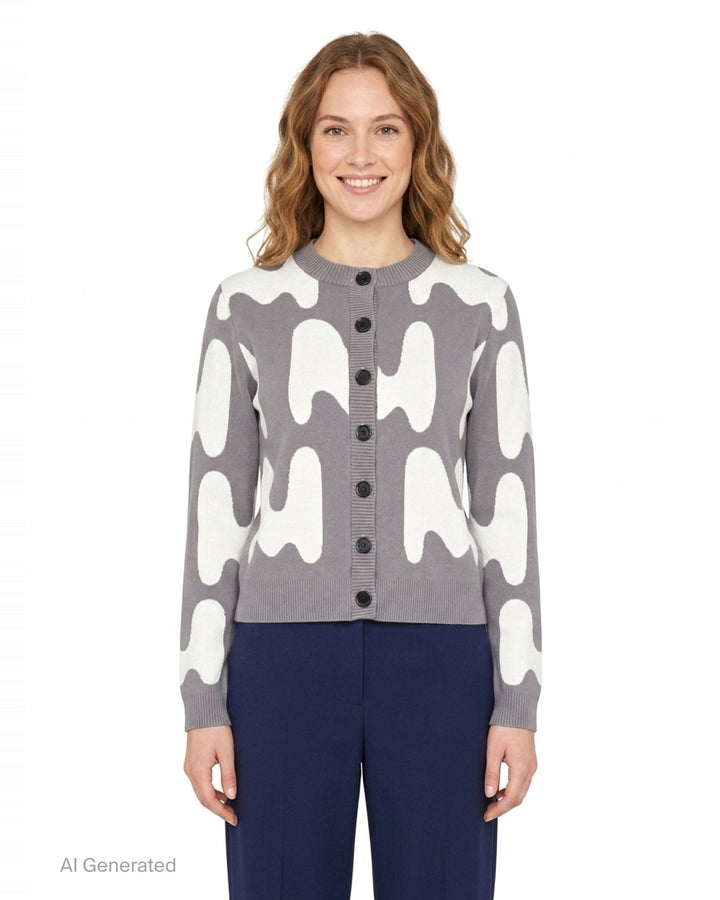 Allover M Cardigan | MSGM | Club21 - front
