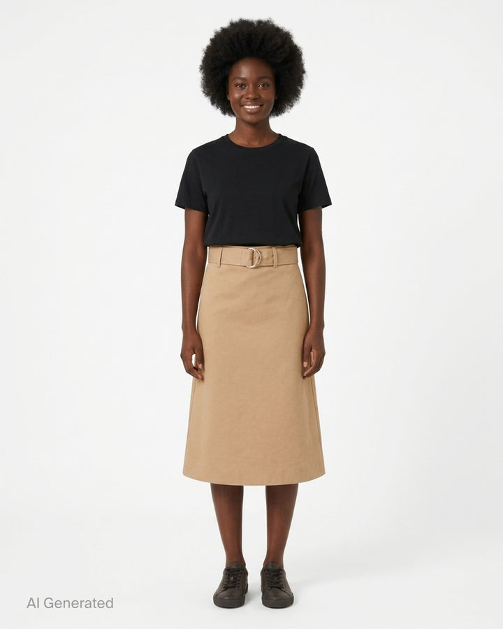 Belted A-Line Skirt | MSGM | Club21 - front