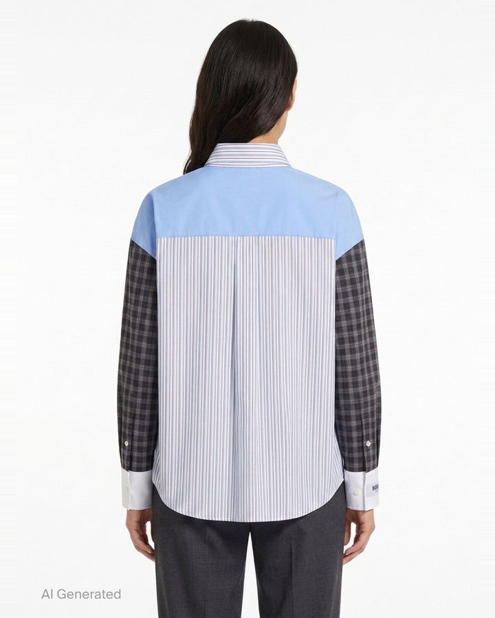 Colour Block Long Sleeve Top | MSGM | Club21 - back