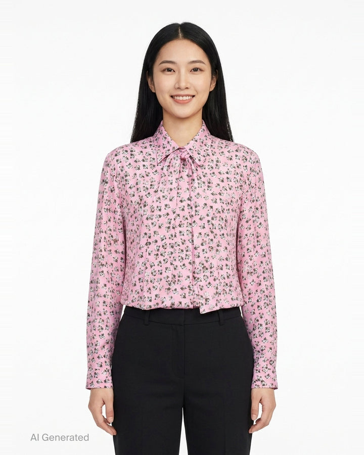 Dainty Floral Print Shirt | MSGM | Club21 - front