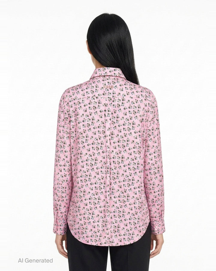 Dainty Floral Print Shirt | MSGM | Club21 - back
