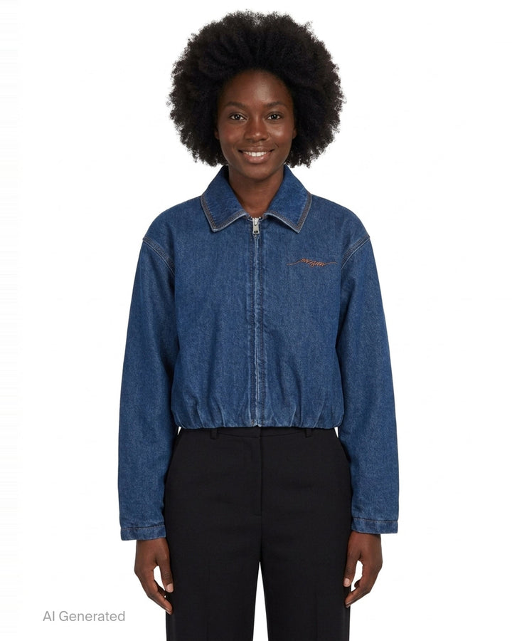 Denim Bomber Jacket | MSGM | Club21 - front