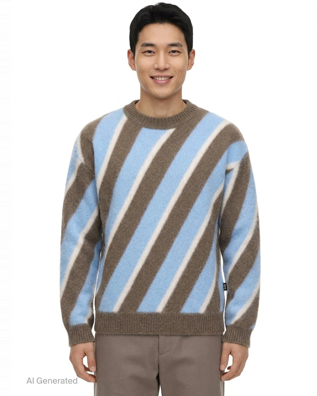 Diagonal Stripes Sweater | MSGM | Club21 - front