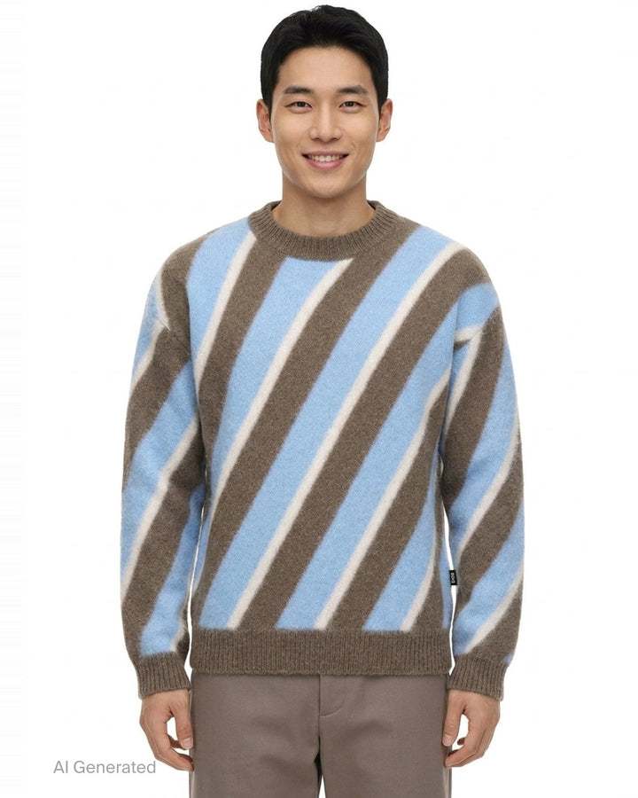 Diagonal Stripes Sweater | MSGM | Club21 - front