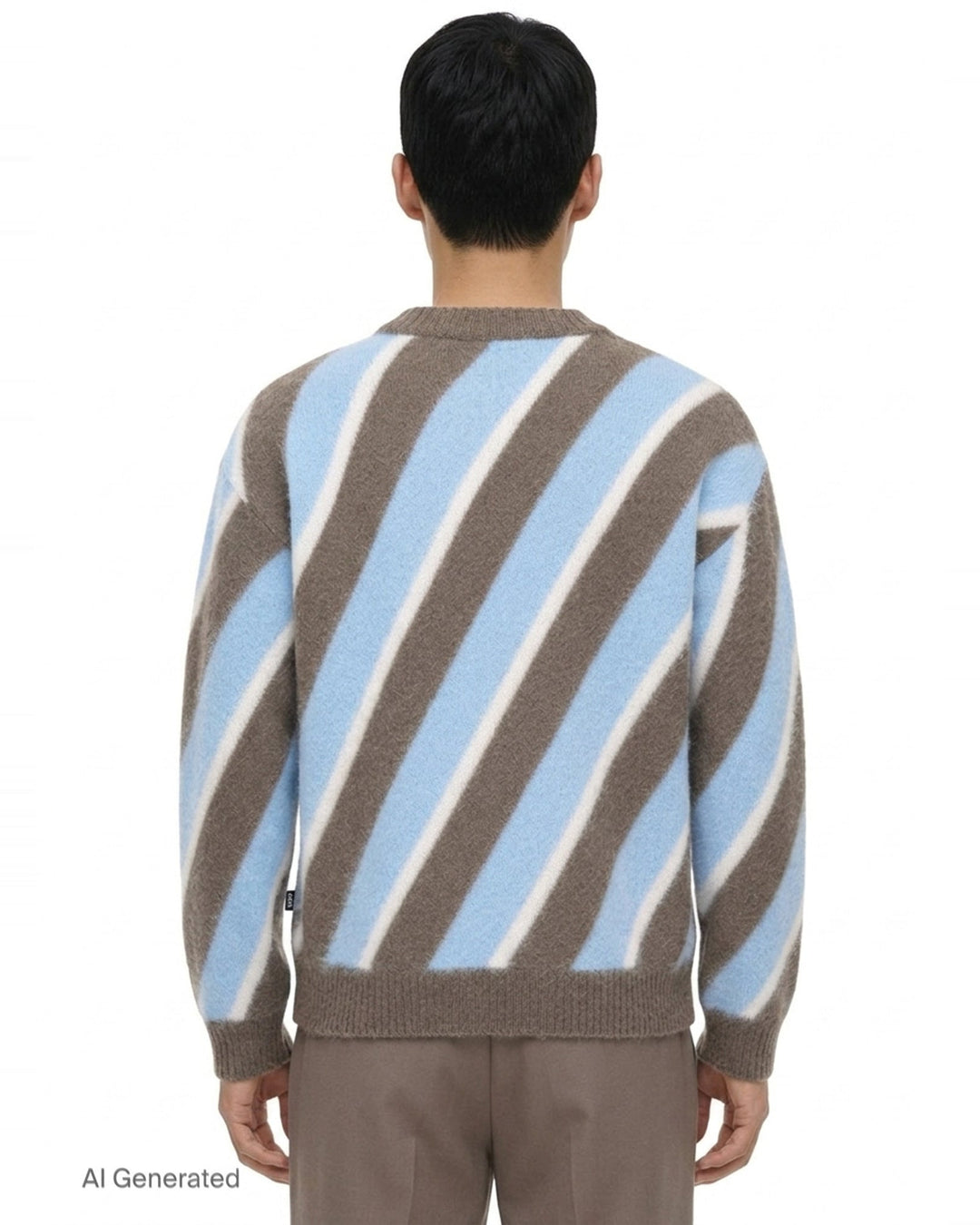 Diagonal Stripes Sweater | MSGM | Club21 - back