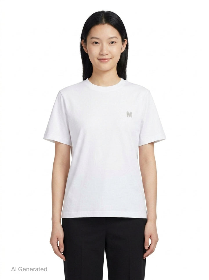 Embellished M T-Shirt | MSGM | Club21 - front