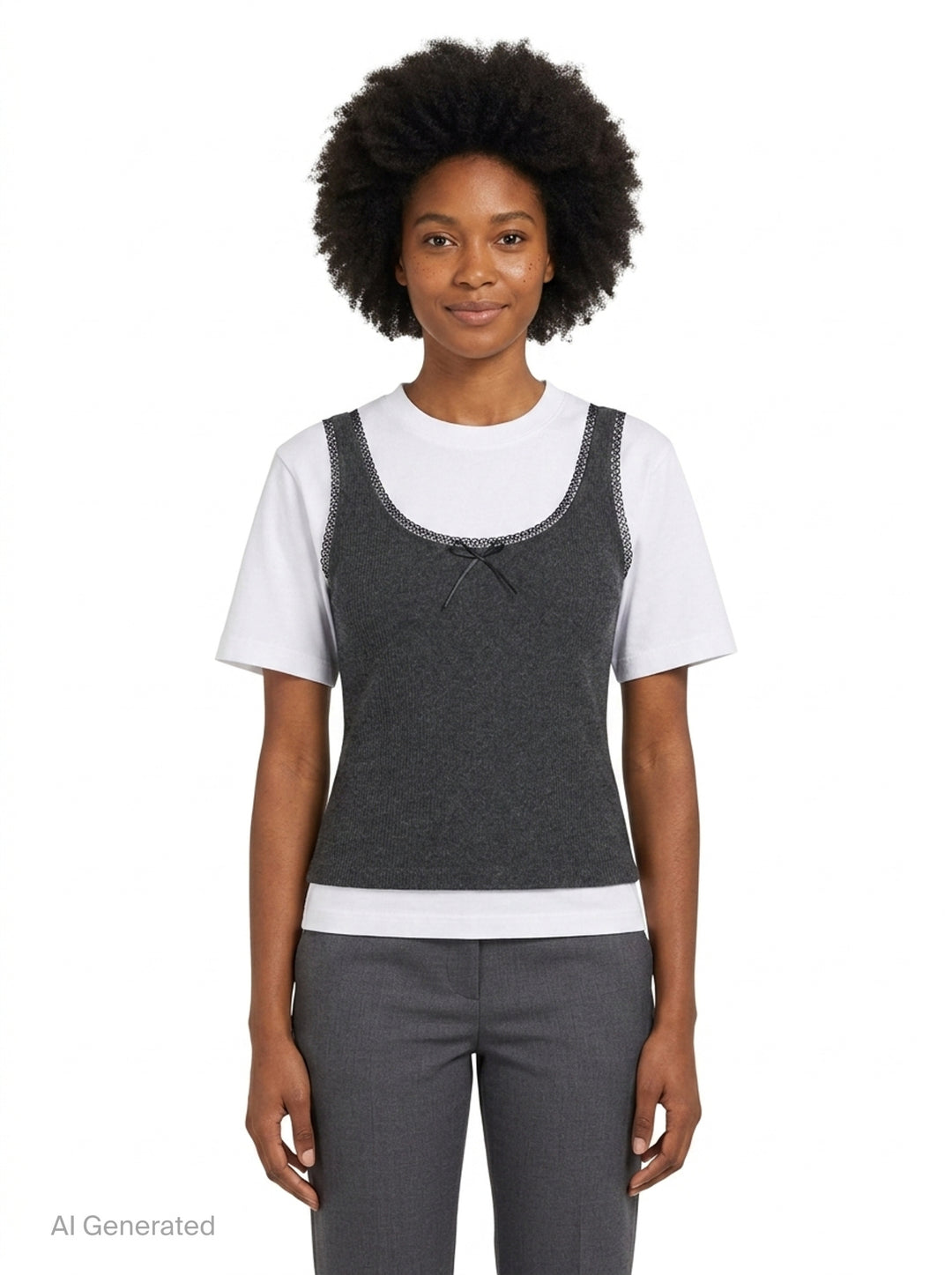 Layered Tank Top Tee | MSGM | Club21 - front