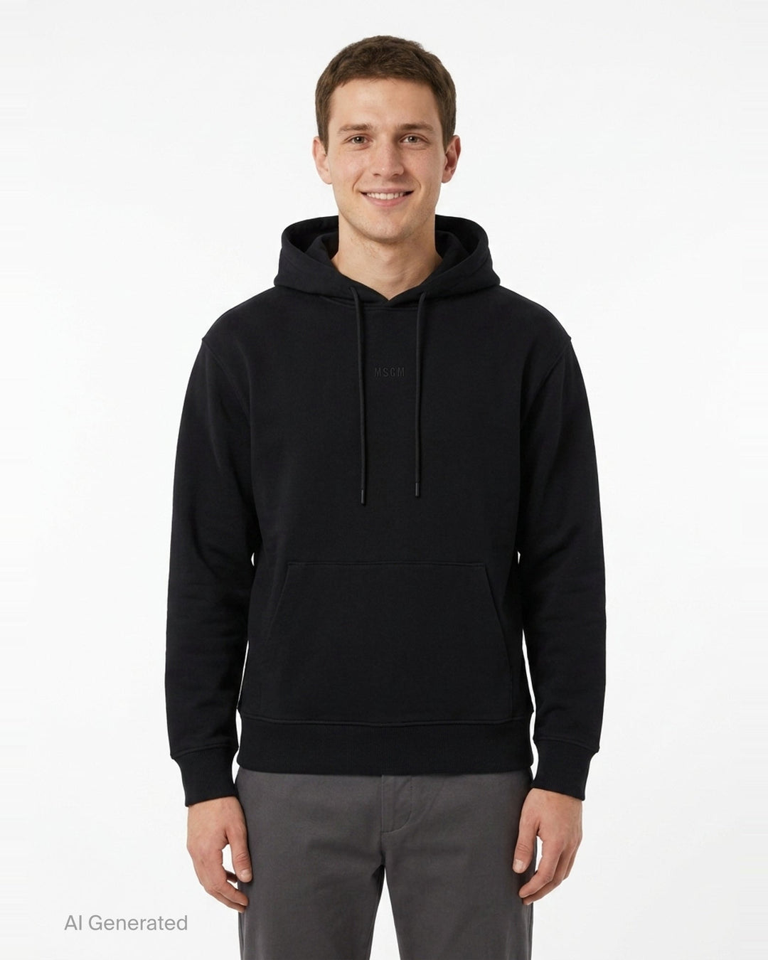 Micro Logo Pullover Hoodie | MSGM | Club21 - front