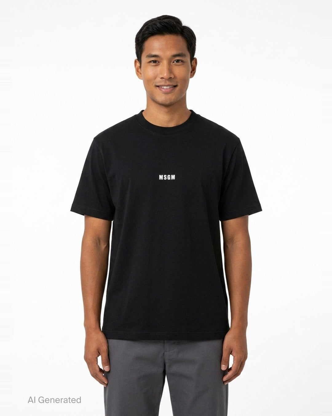 Micro Logo Short Sleeve Tee | MSGM | Club21 - front