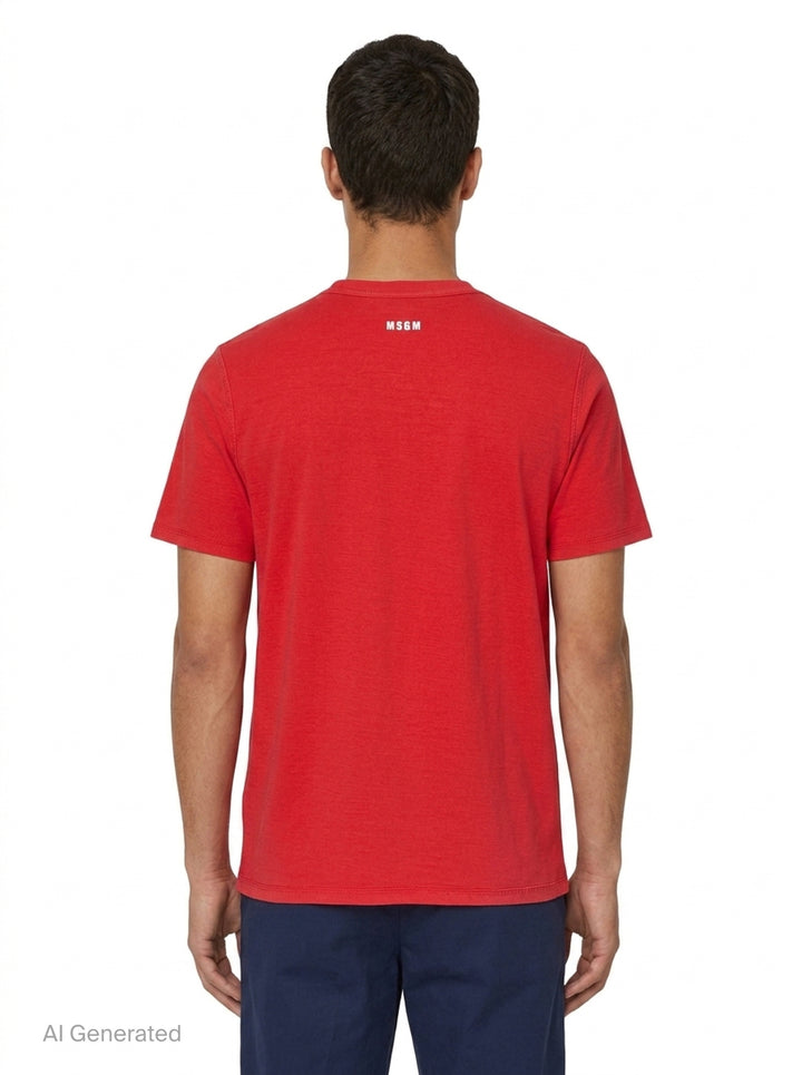 Reversible Check In Out Tee | MSGM | Club21 - back