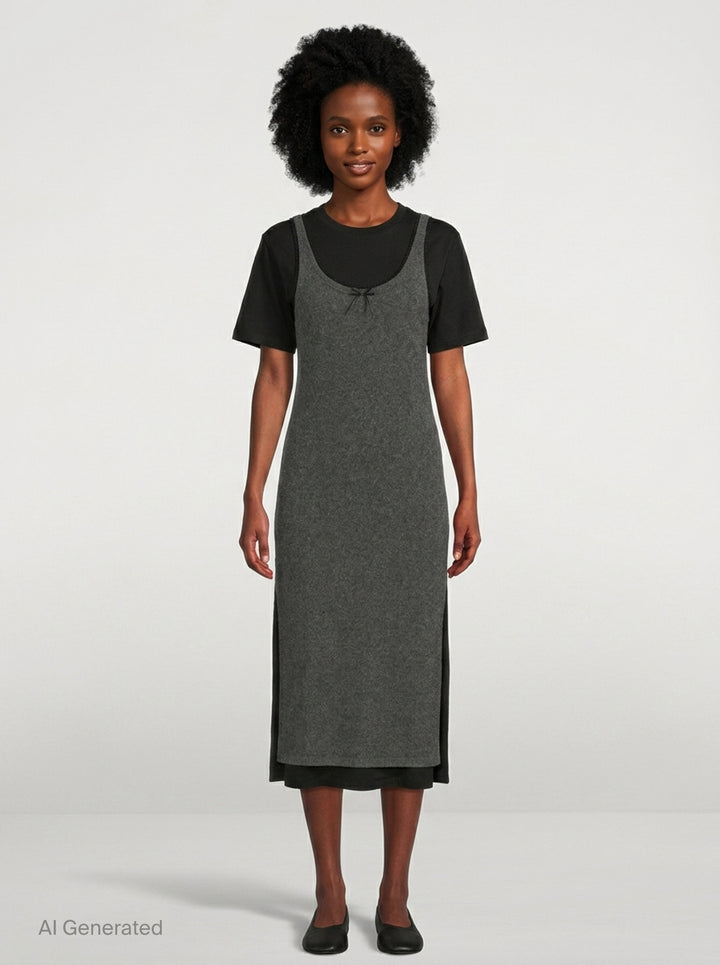 Tank Top Print T-Shirt Dress | MSGM | Club21 - front