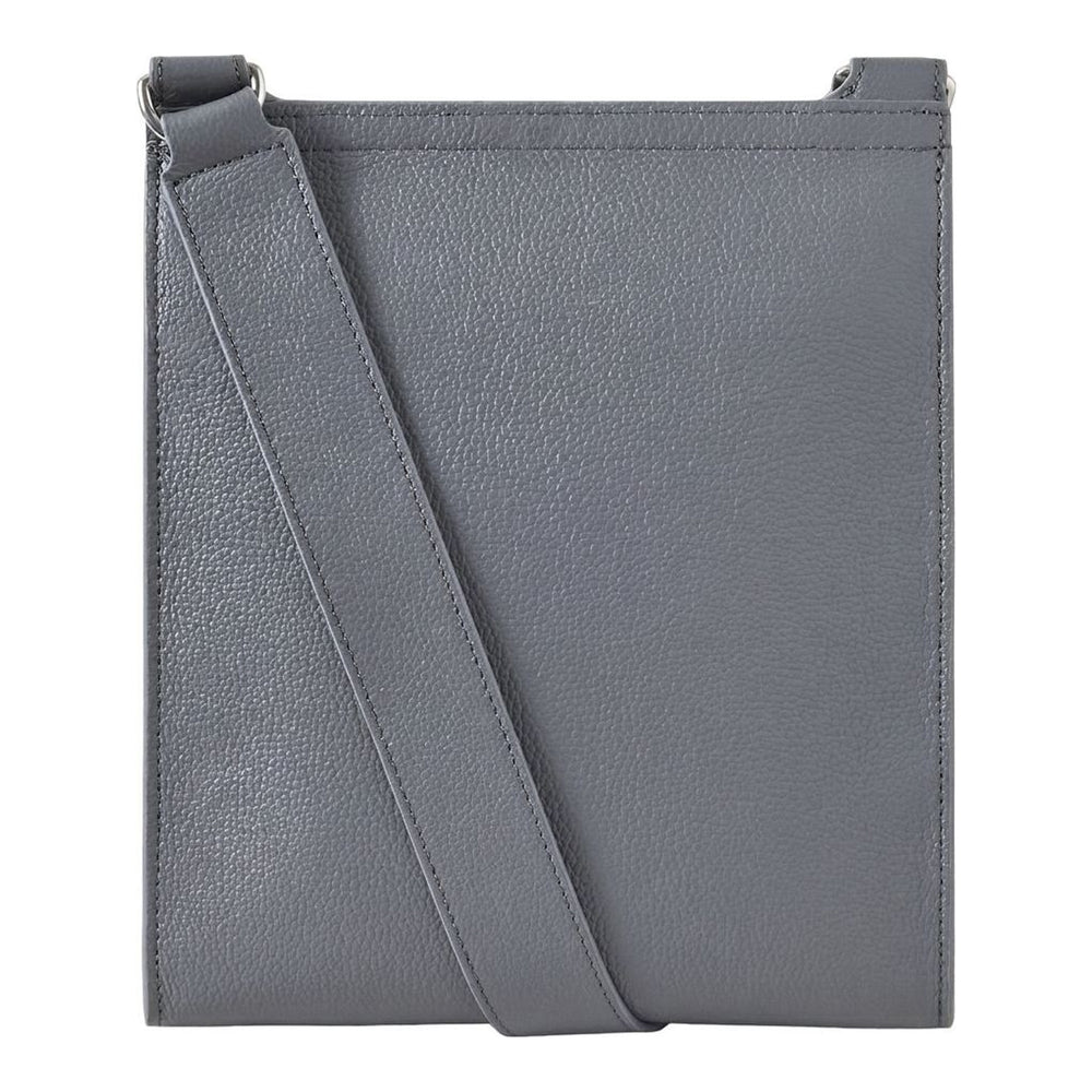 Mulberry Antony Medium Crossbody Bag in navy pebbled leather with silver-tone postman's lock closure and adjustable shoulder strap, photographed on a white background - packshot