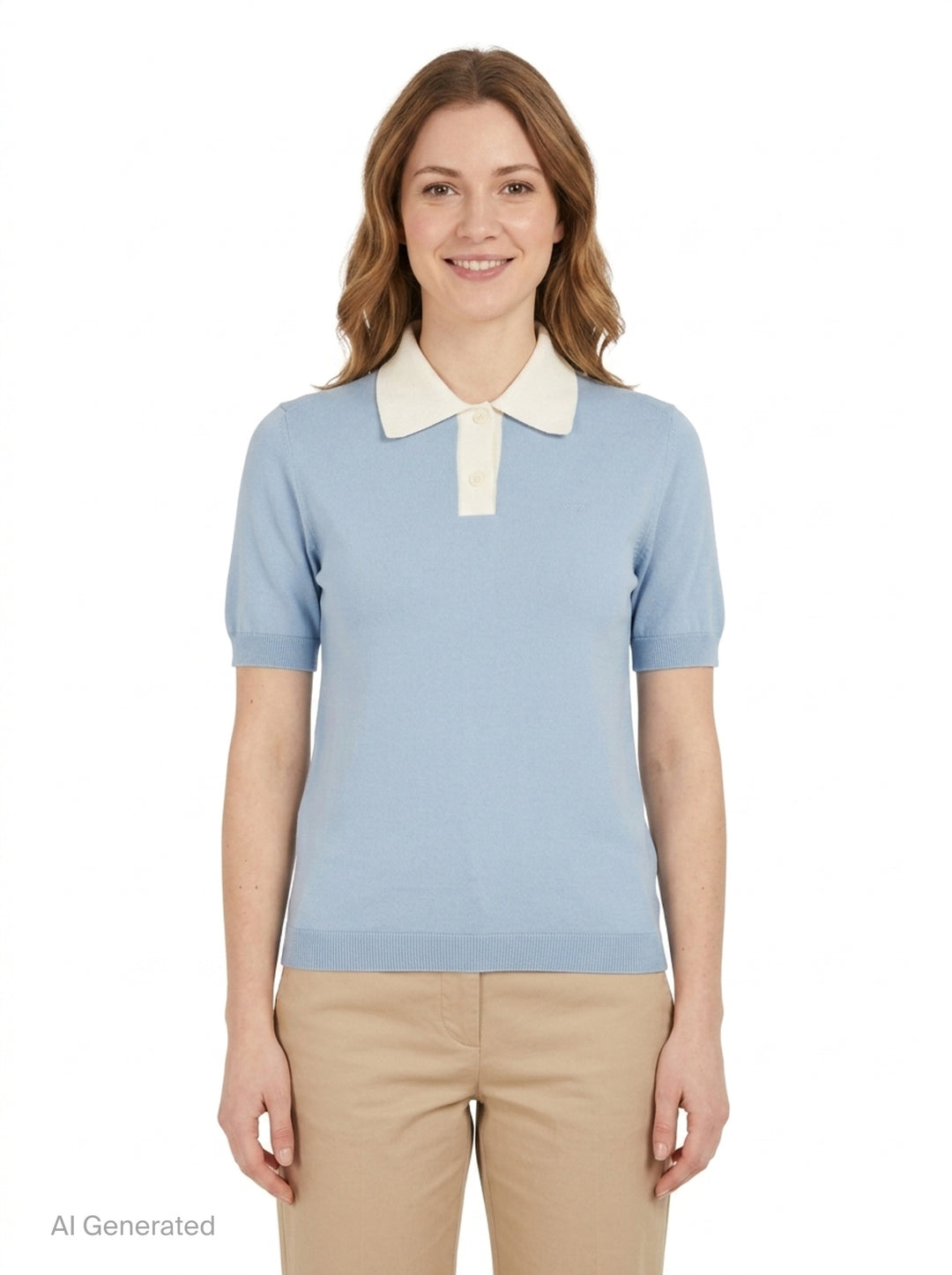 Contrast Collar Knit Polo | N°21 | Club21 - front