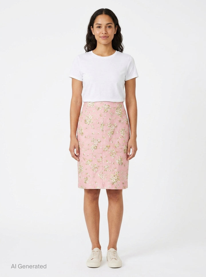 Floral Brocade Pencil Skirt | N°21 | Club21 - front