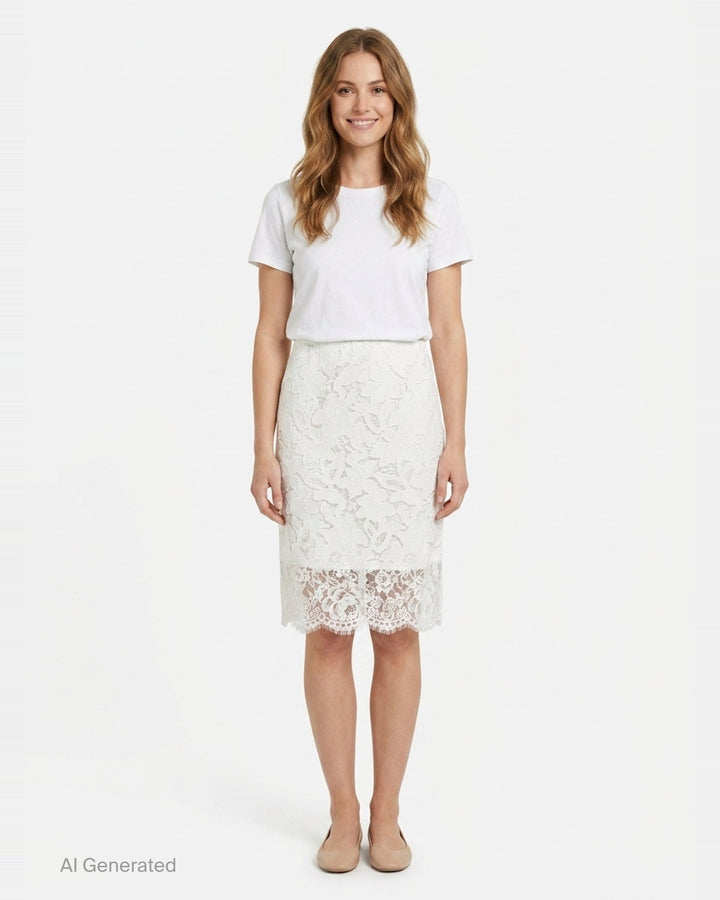 Floral Lace Pencil Skirt | N°21 | Club21 - front