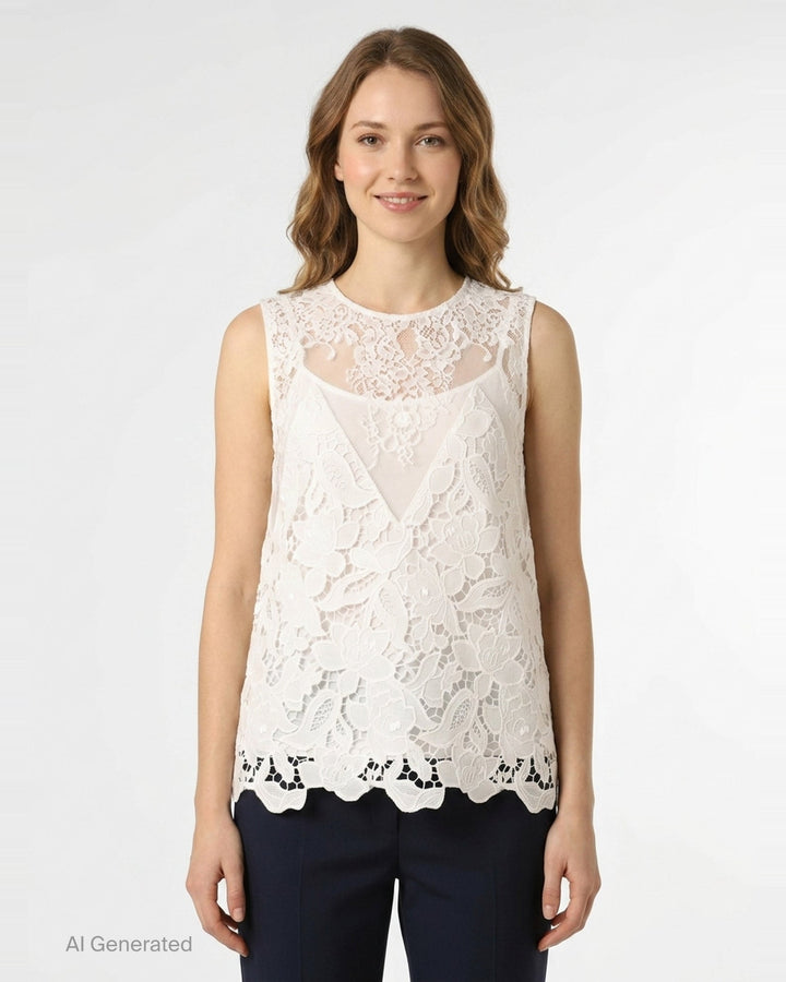 Floral Lace Sleeveless Top | N°21 | Club21 - front