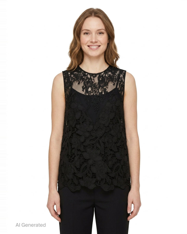 Floral Lace Sleeveless Top | N°21 | Club21 - front