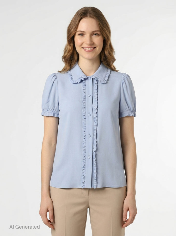 Ruffle Collar Detail Blouse | N°21 | Club21 - front