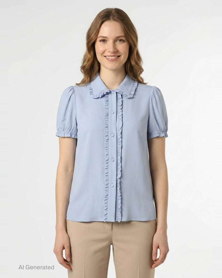 Ruffle Collar Detail Blouse | N°21 | Club21 - front