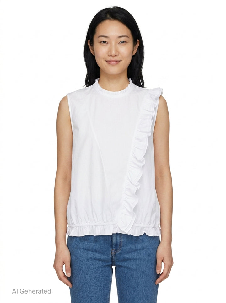 Ruffle Detail Sleeveless Blouse | N°21 | Club21 - front