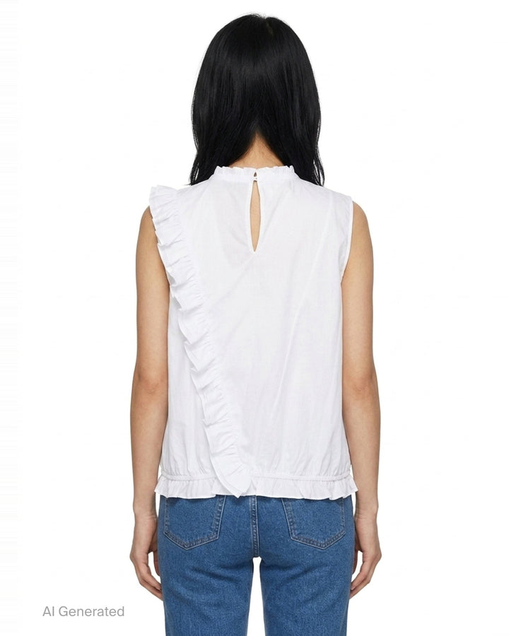 Ruffle Detail Sleeveless Blouse | N°21 | Club21 - back