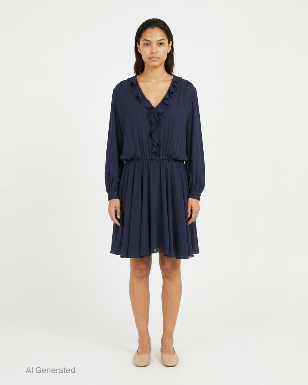 Ruffle Neckline Woven Dress | N°21 | Club21 - front