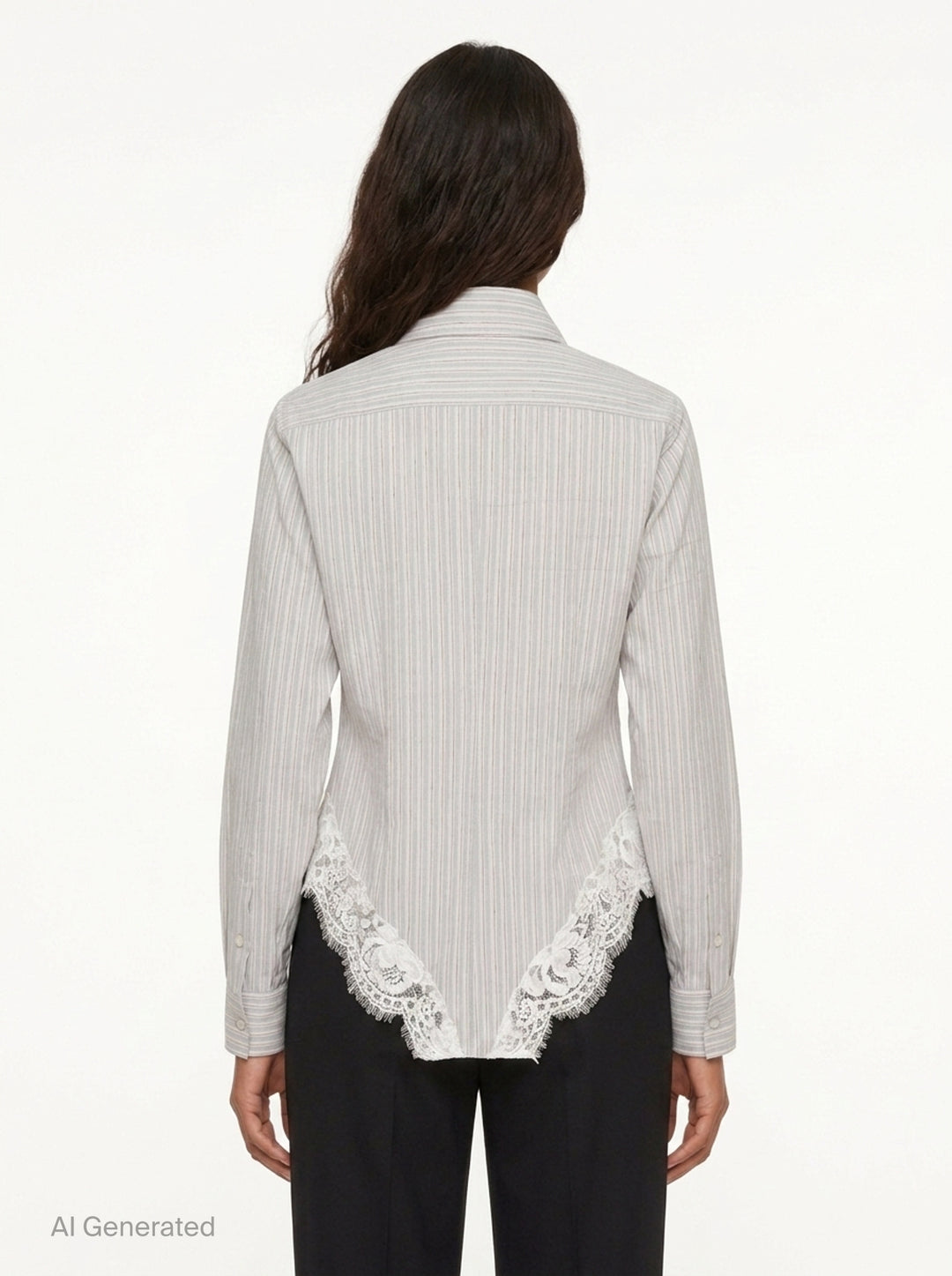 Striped Lace Hem Shirt | N°21 | Club21 - back