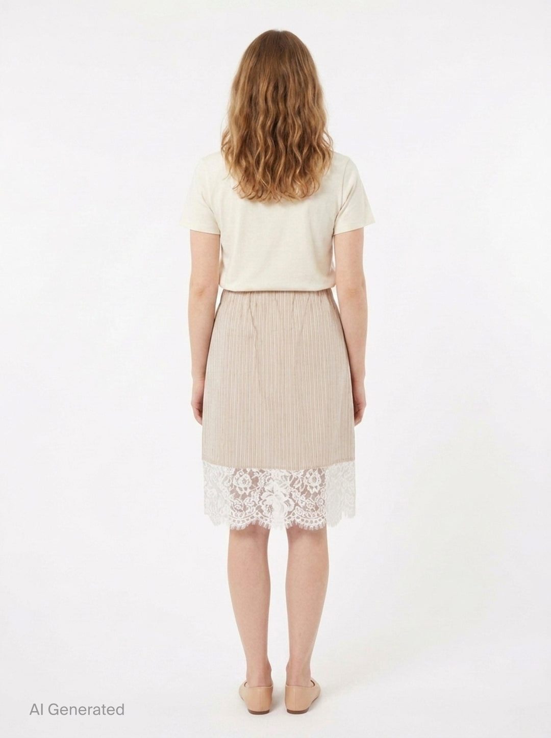 Striped Lace Hem Skirt | N°21 | Club21 - back