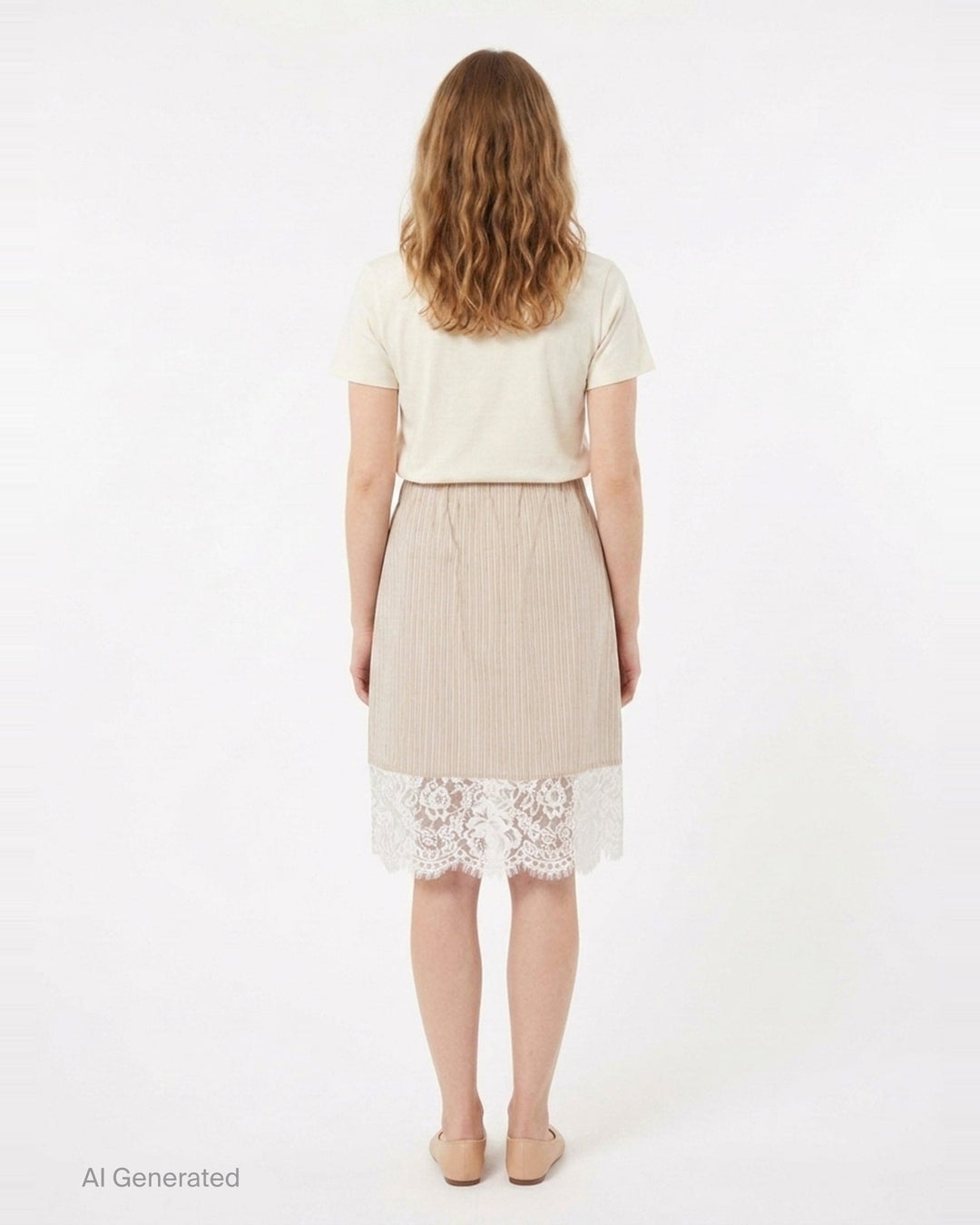 Striped Lace Hem Skirt | N°21 | Club21 - back
