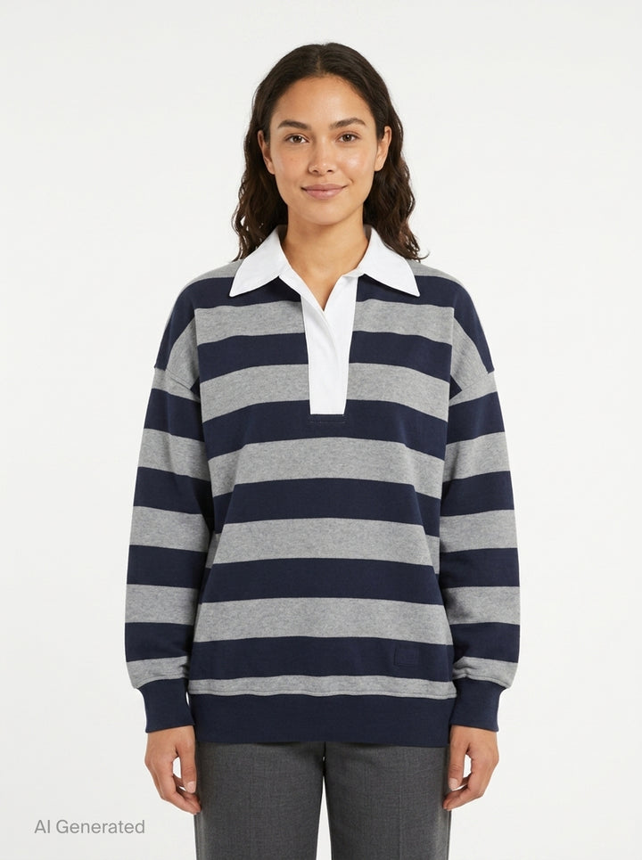 Striped Rugby Sweatshirt | N°21 | Club21 - front