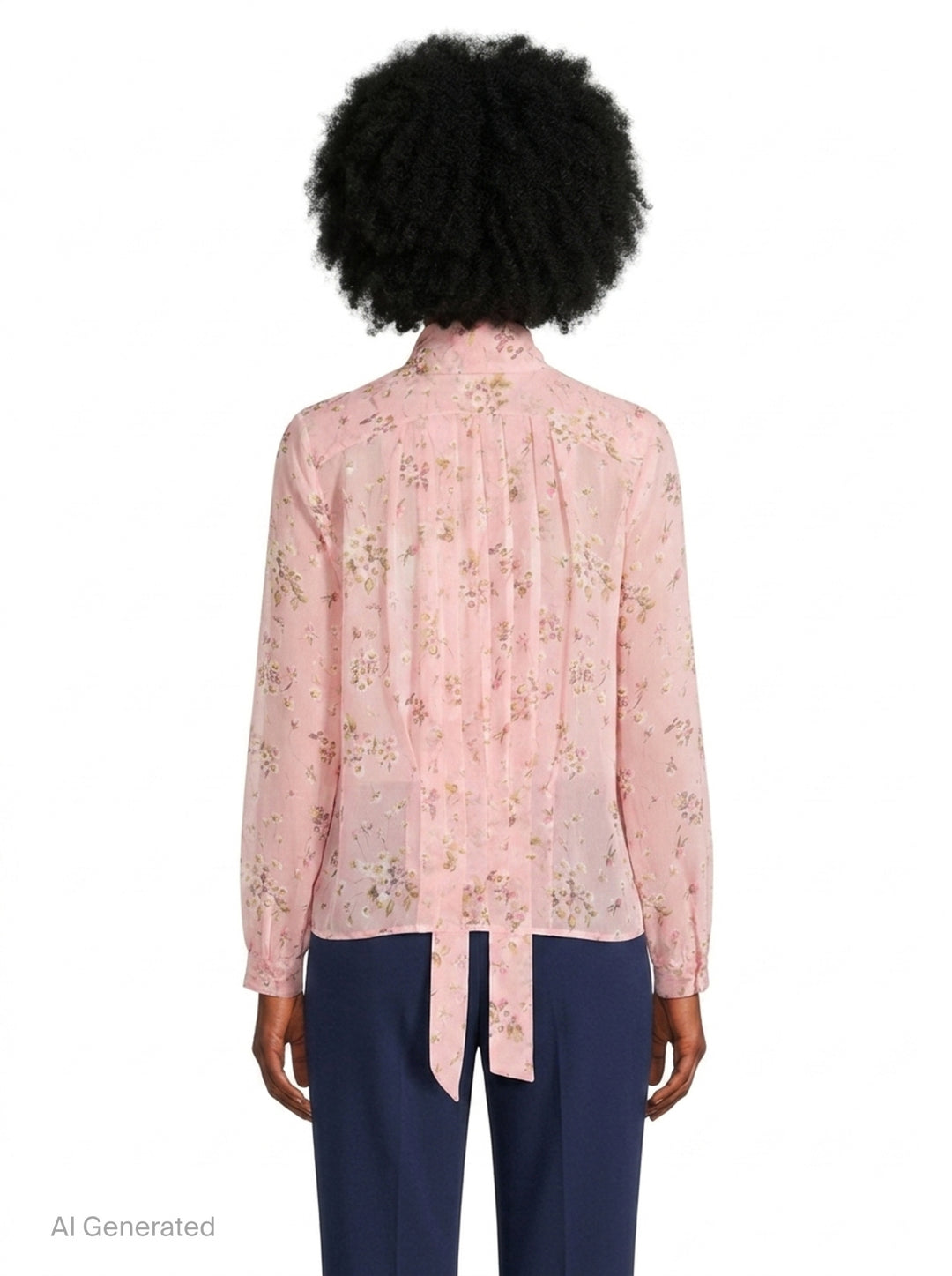 Wide Pleats Floral Woven Blouse | N°21 | Club21 - back