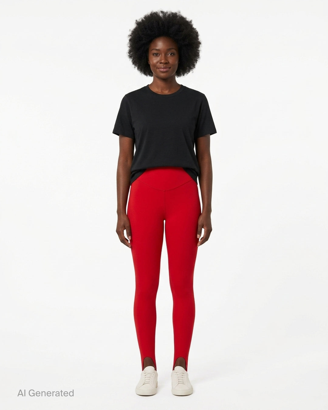 Navy high-waisted stirrup leggings from Nike x Jacquemus with a contoured waistband, shown from the front - front