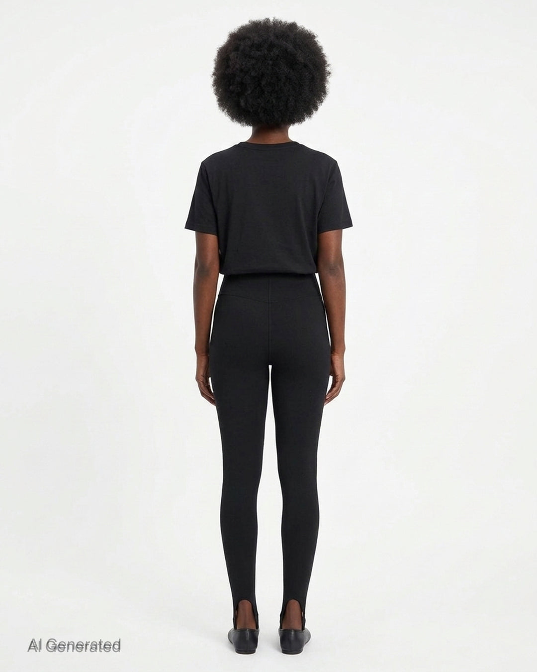 Navy high-waisted stirrup leggings from Nike x Jacquemus with a contoured waistband, shown from the front - back
