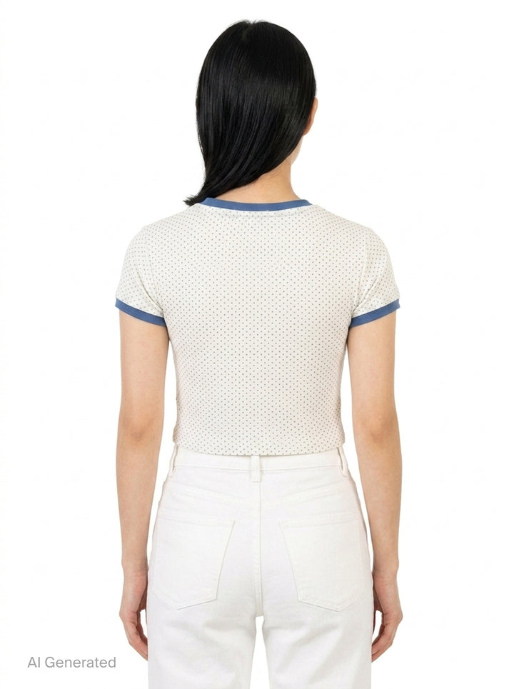 Crop Bestie Polka Dot Tee | Nineties | Club21 - back
