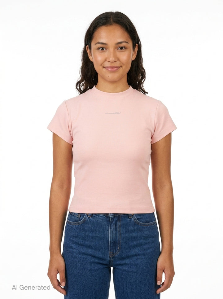 Dutty Pink Baby Tee | Nineties | Club21 - front