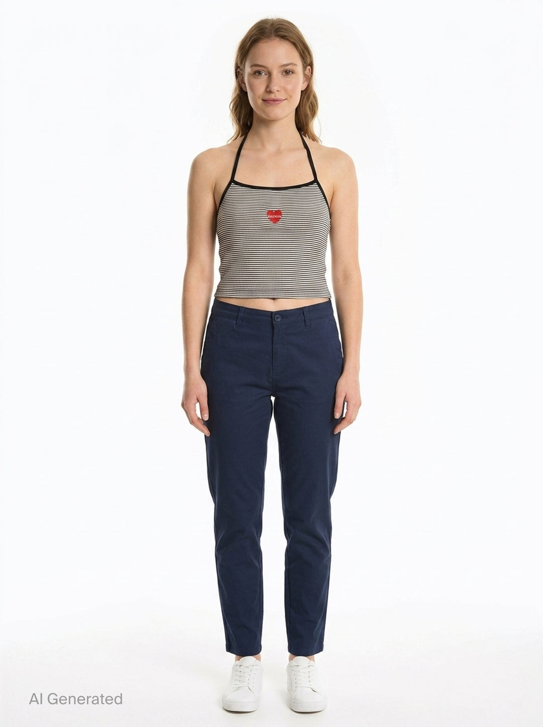 Striped Halter Crop Top | Nineties | Club21 - front