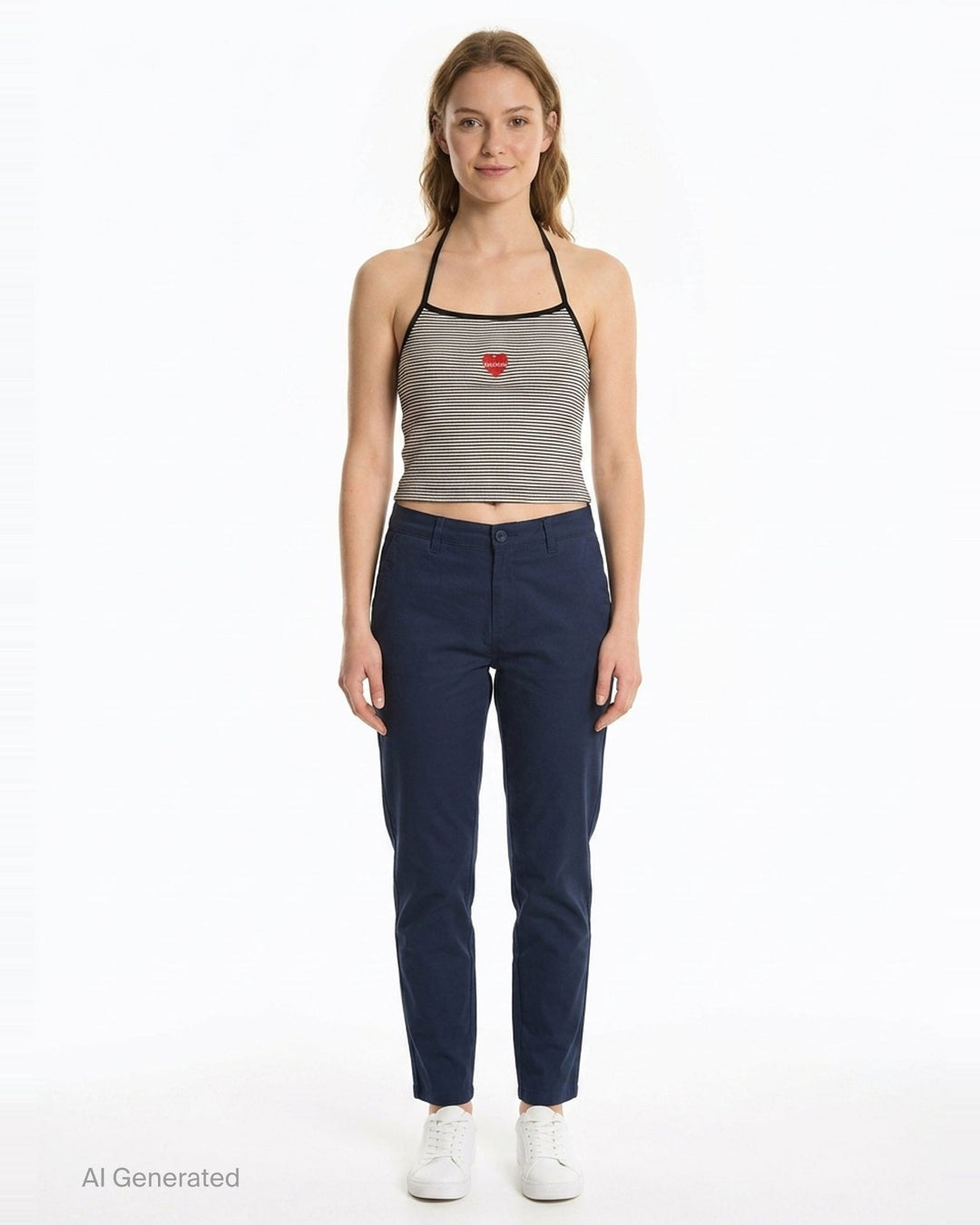 Striped Halter Crop Top | Nineties | Club21 - front