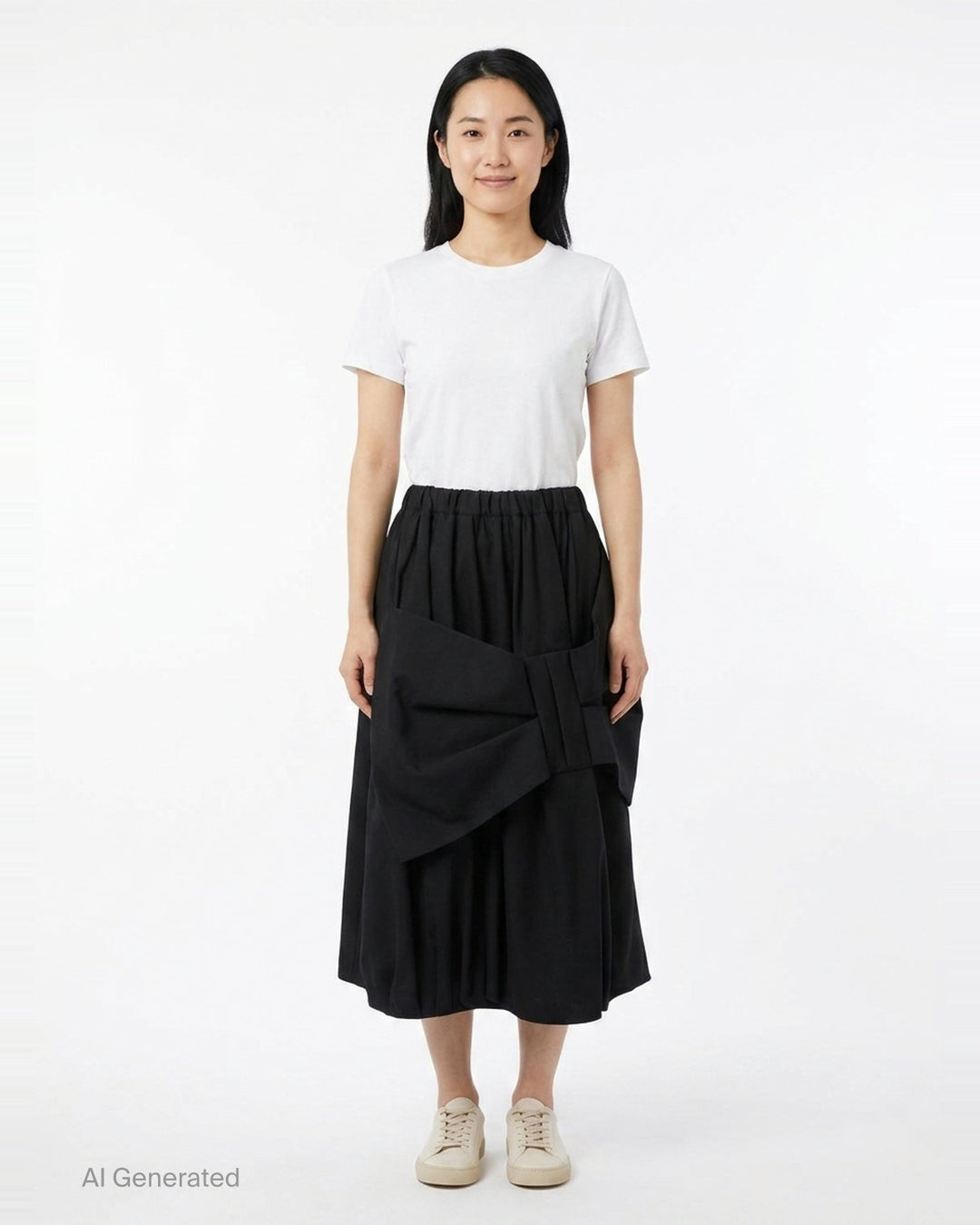 Balloon Midi Skirt | Noir Kei Ninomiya | Club21 - front