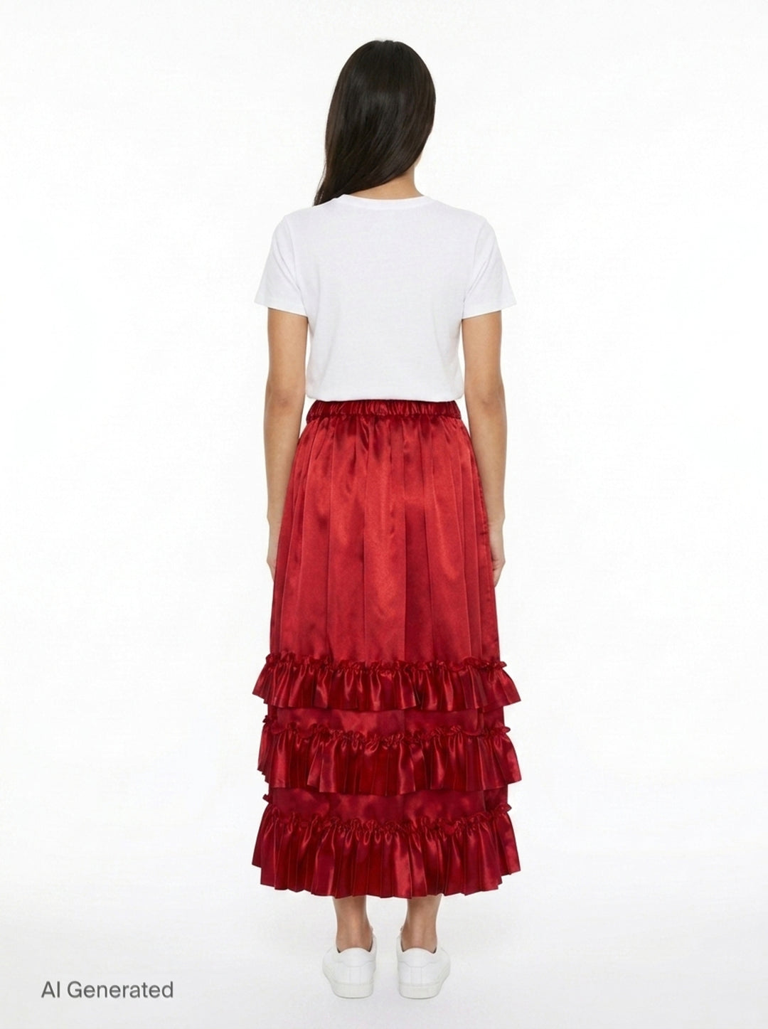 Elasticated Waistband Midi Skirt | Noir Kei Ninomiya | Club21 - back