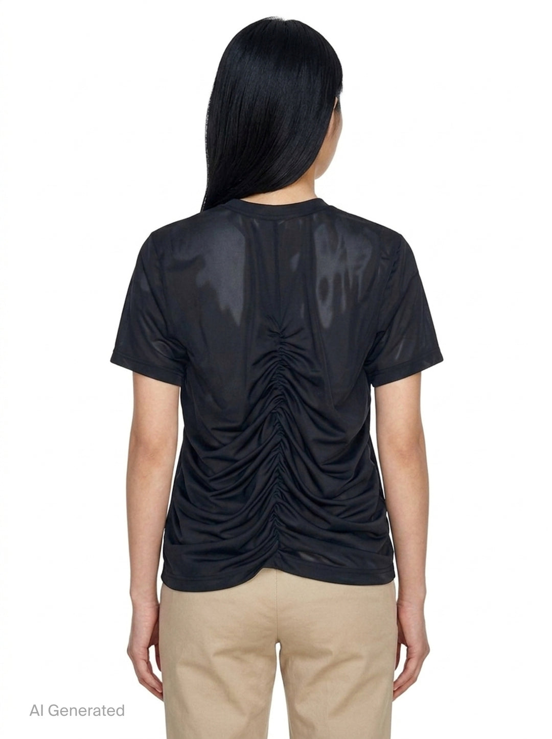Sheer Short Sleeve Tee | Noir Kei Ninomiya | Club21 - back