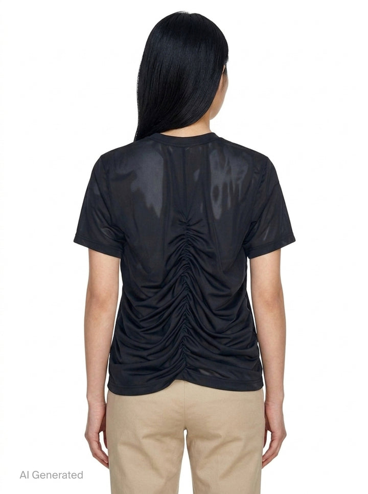 Sheer Short Sleeve Tee | Noir Kei Ninomiya | Club21 - back