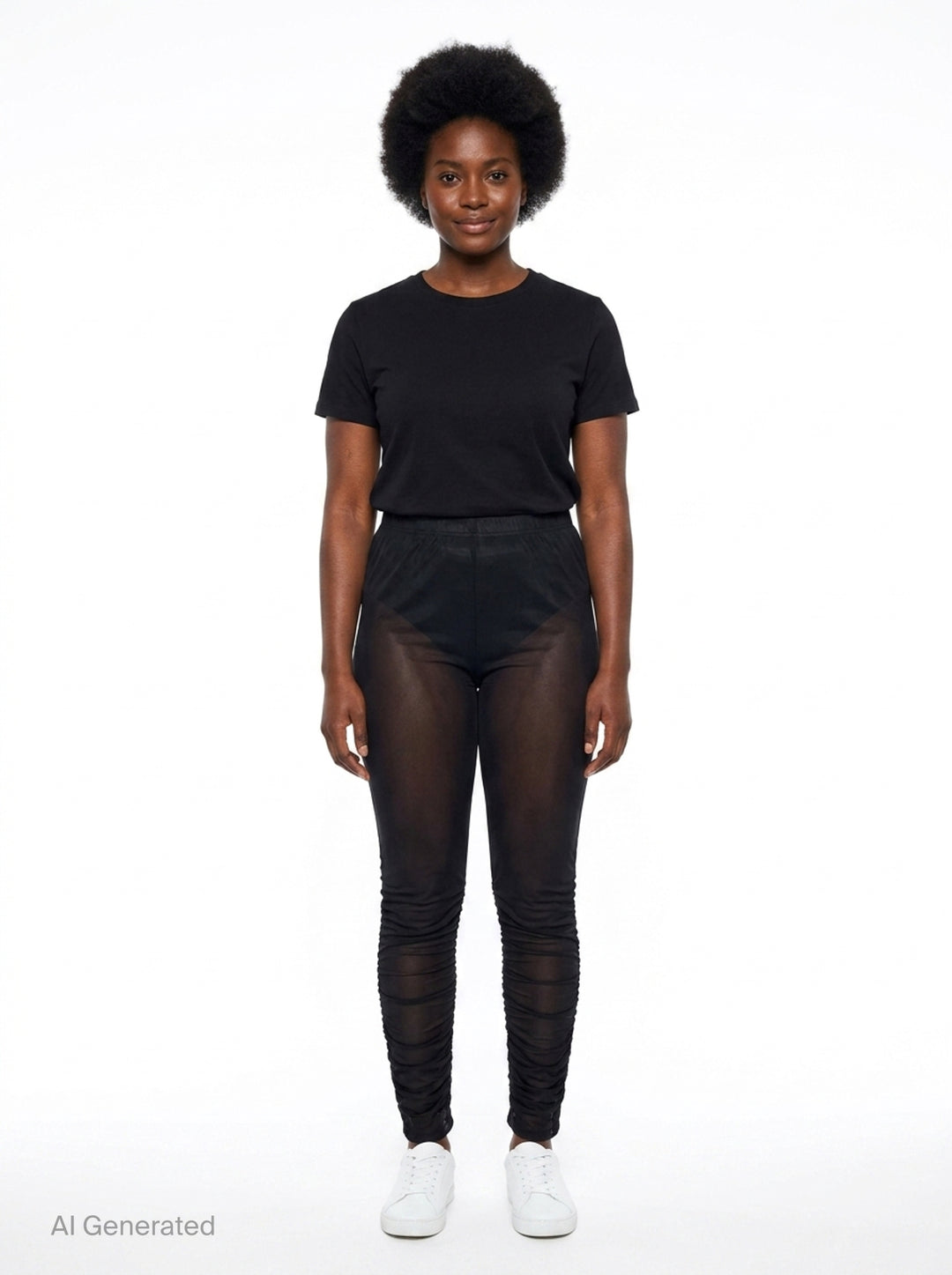 Slight Ruching Leggings | Noir Kei Ninomiya | Club21 - front